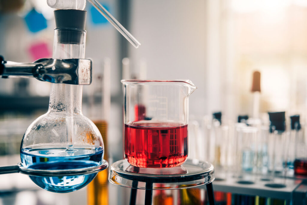 Test tube containing chemical liquid in laboratory. Source: totojang1977-stock.adobe.com